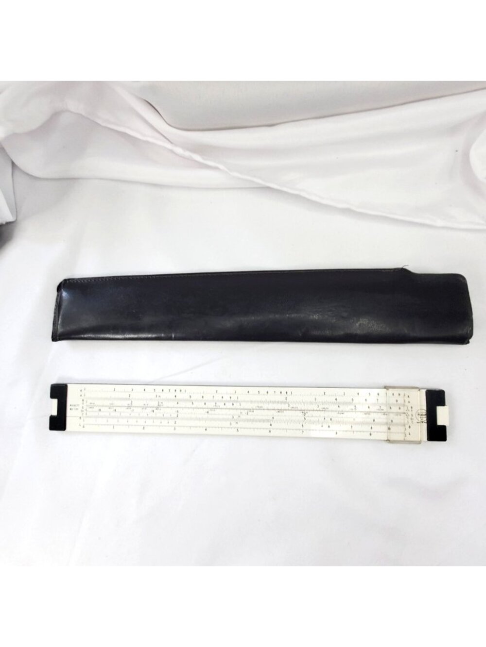 Vintage Pickett Microline 120 Metal Slide Rule W/ Case Ruler Made in USA